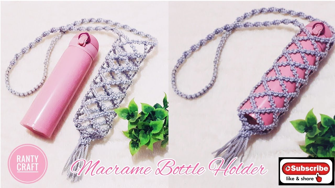Macrame Bottle Holder || Macrame Bottle Cover || Botol Tali Kur || Tas Botol Tali Kur