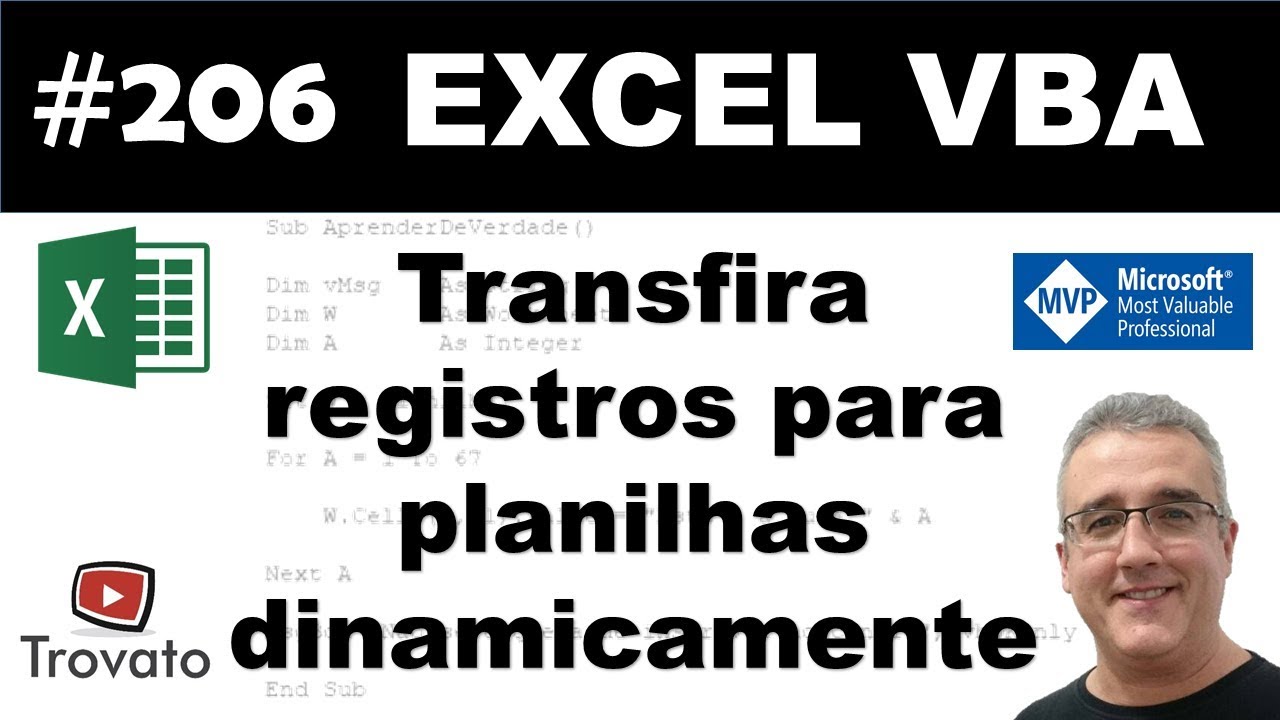 #206 - Excel VBA - Transferir registros entre planilhas dinamicamente