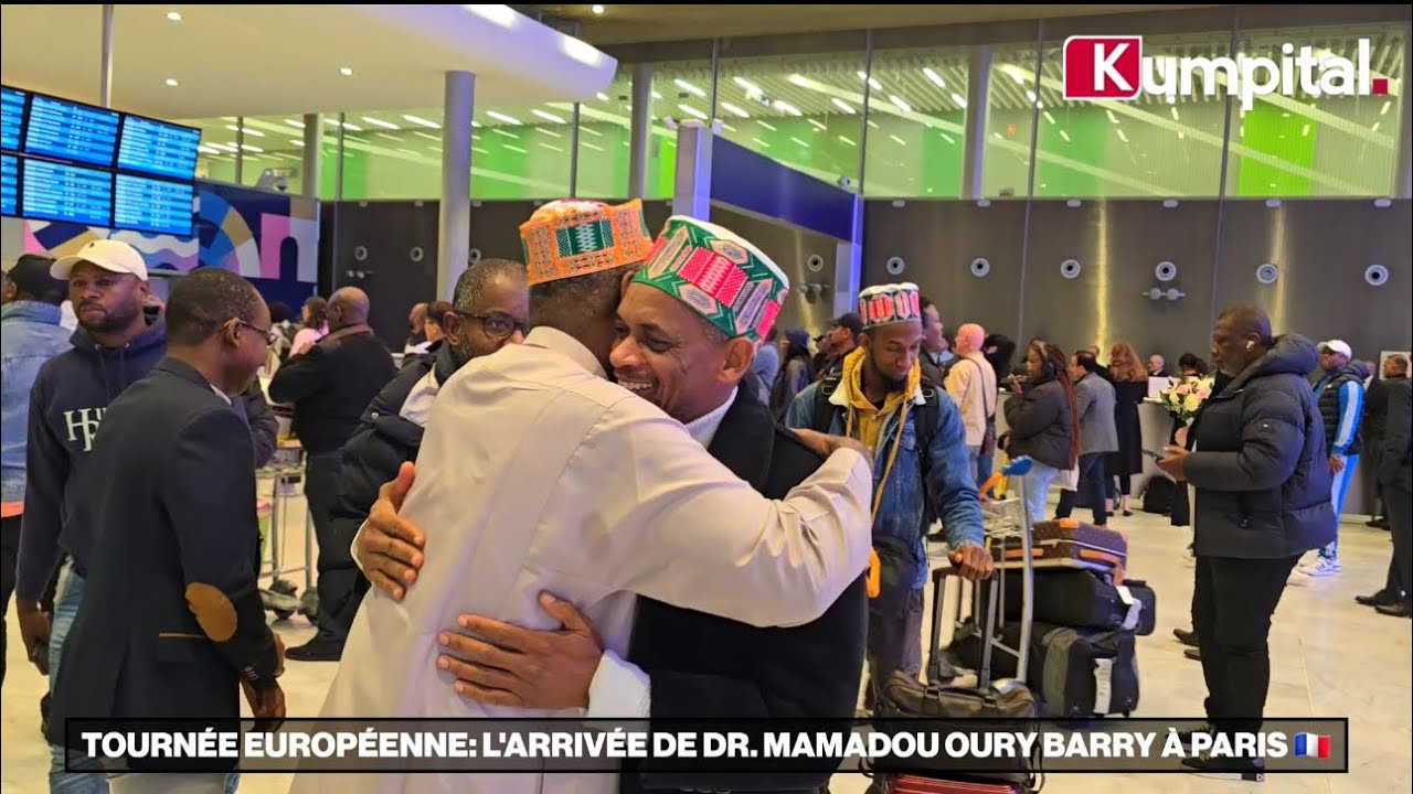Tournée Européenne 🇪🇺, Suivez l’arrivée de Dr Muhammad Oury Barry à Paris 🇫🇷