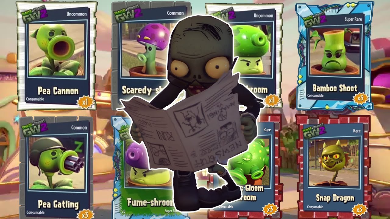Newspaper Zombie vs all potted plants | PVZ GW2