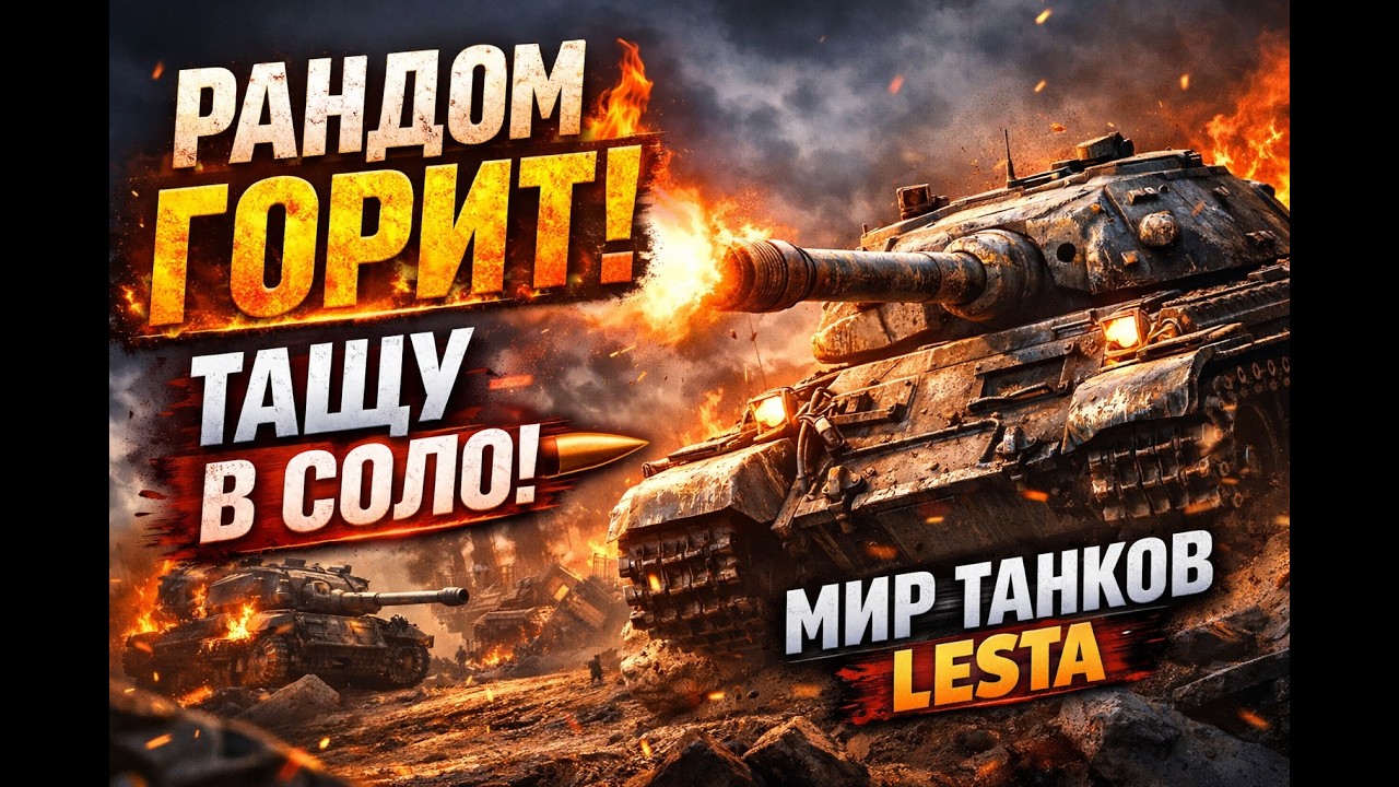 РАНДОМ ГОРИТ 🔥 ТАЩУ КАТКИ В СОЛО | Мир Танков Lesta