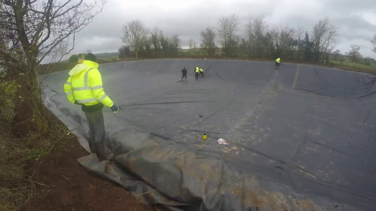 Timelapse of digestate liner installation Herefordshire