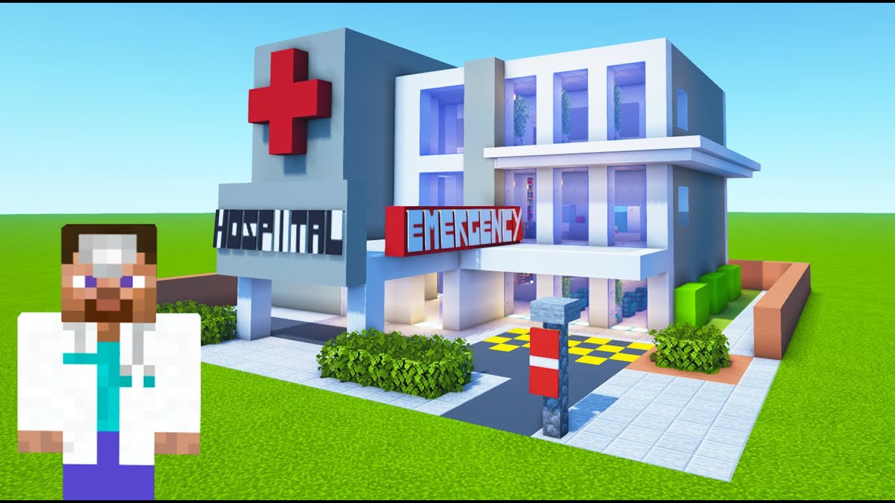 Урок Minecraft: как построить больницу в City Build 2022