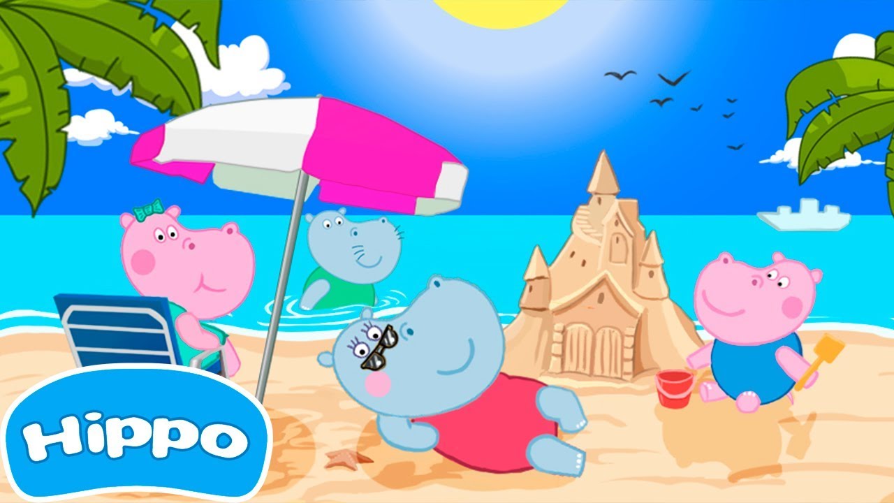 Hippo 🌼 Hippo spiaggia Avventure 🌼 Gioco del fumetto per i bambini