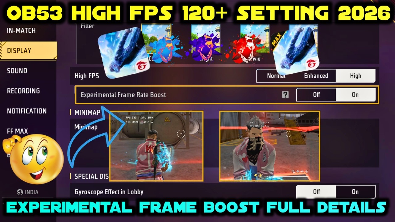 Experimental Frame Rate Boost Free Fire Kya Hota Hai | How To Boost High Fps 60 To 90 To 120 To 165