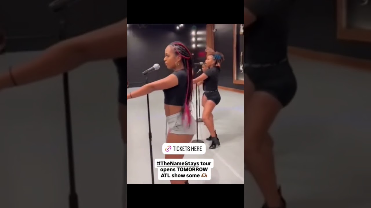 The OMG Girlz singing Can't Stop loving you as it 1️⃣ day until The Name Stays Tour in ATL!💗💜💙