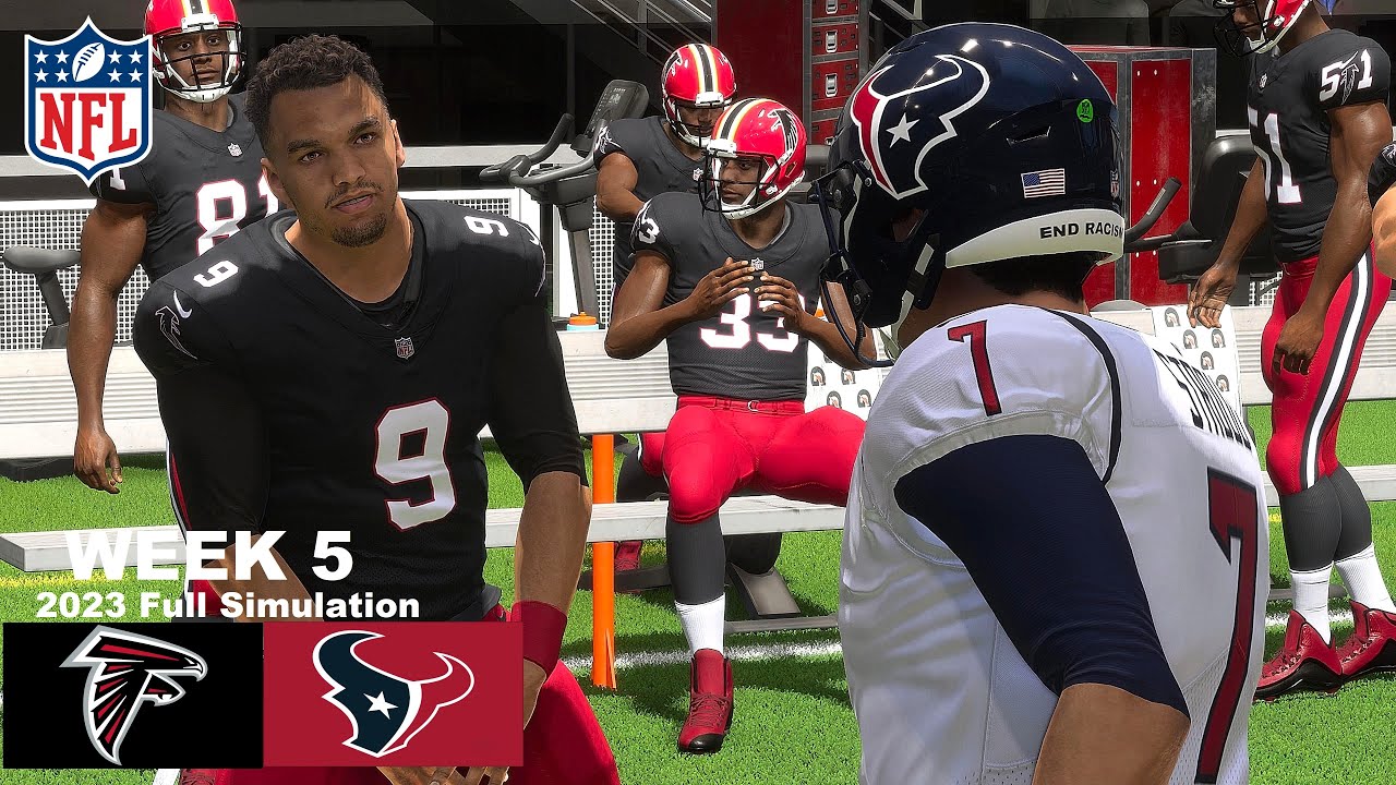 Madden 23 Falcons vs Texans Full Simulation Week 5 2023 (Madden 24 Updated Rosters) PS5 4k GamePlay