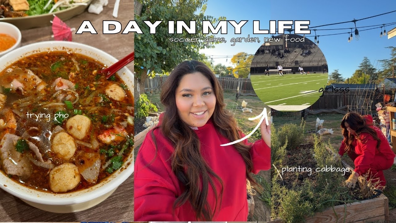 A DAY IN MY LIFE DURING VLOGMAS | NELY'S SOCCER GAME + PLANTING CABBAGE + TRYING PHO