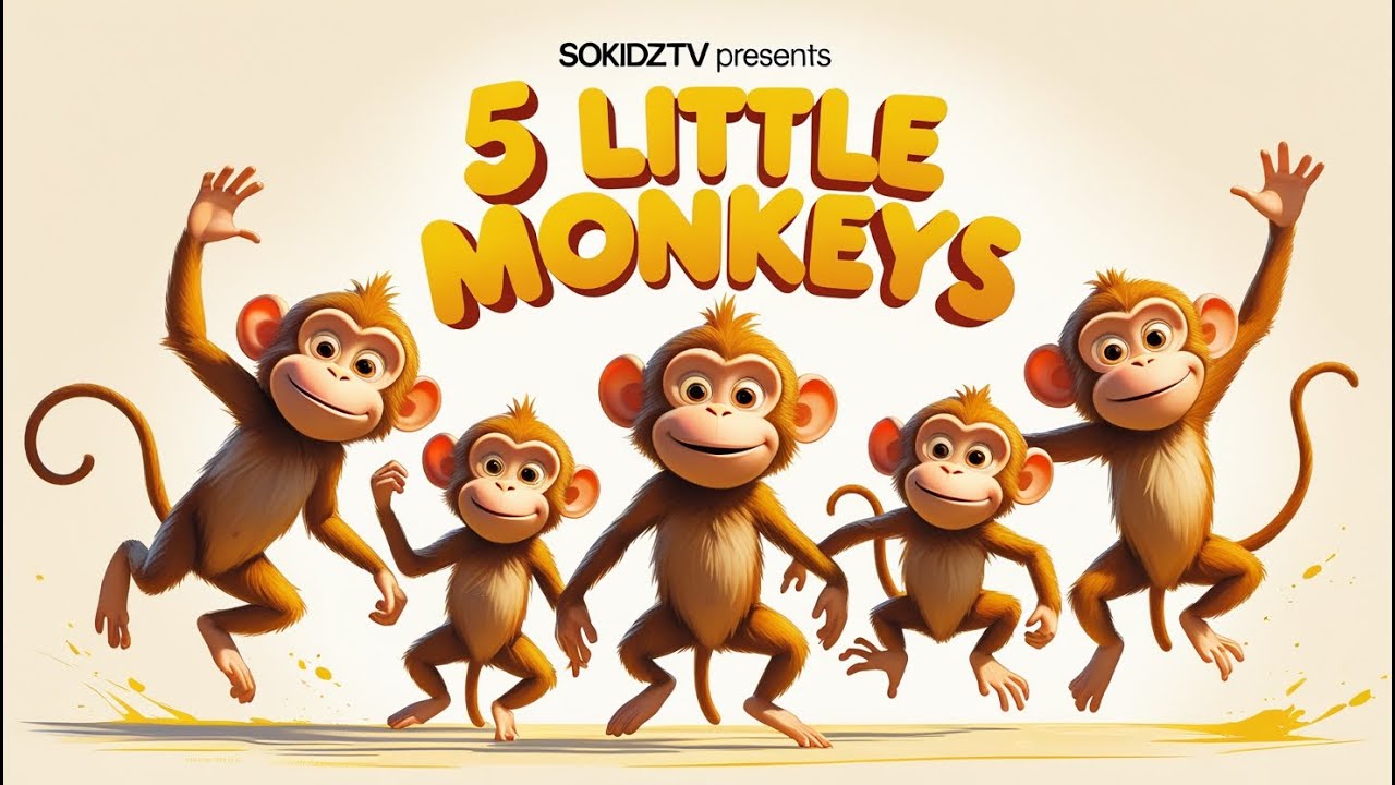 SokidzTv - 5 little monkeys (English)