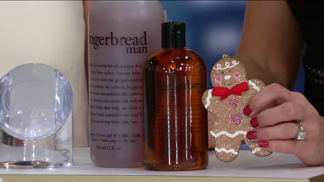 philosophy gingerbread man home & away shower gel duo on QVC