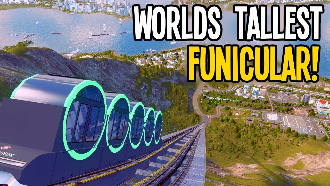 Building Worlds Largest Funicular Railway Twice in Cities Skylines!
