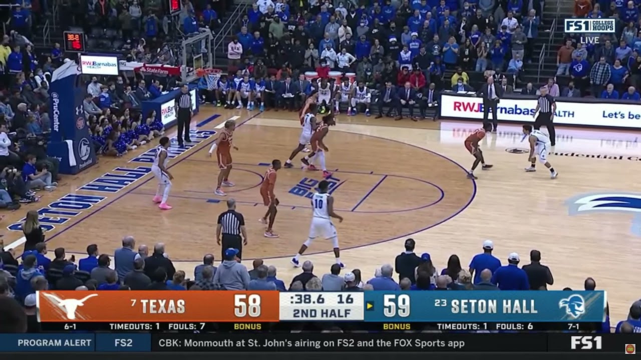 Bryce Aiken 3 pointer that Seals the victory for Seton Hall Over Texas #shorts