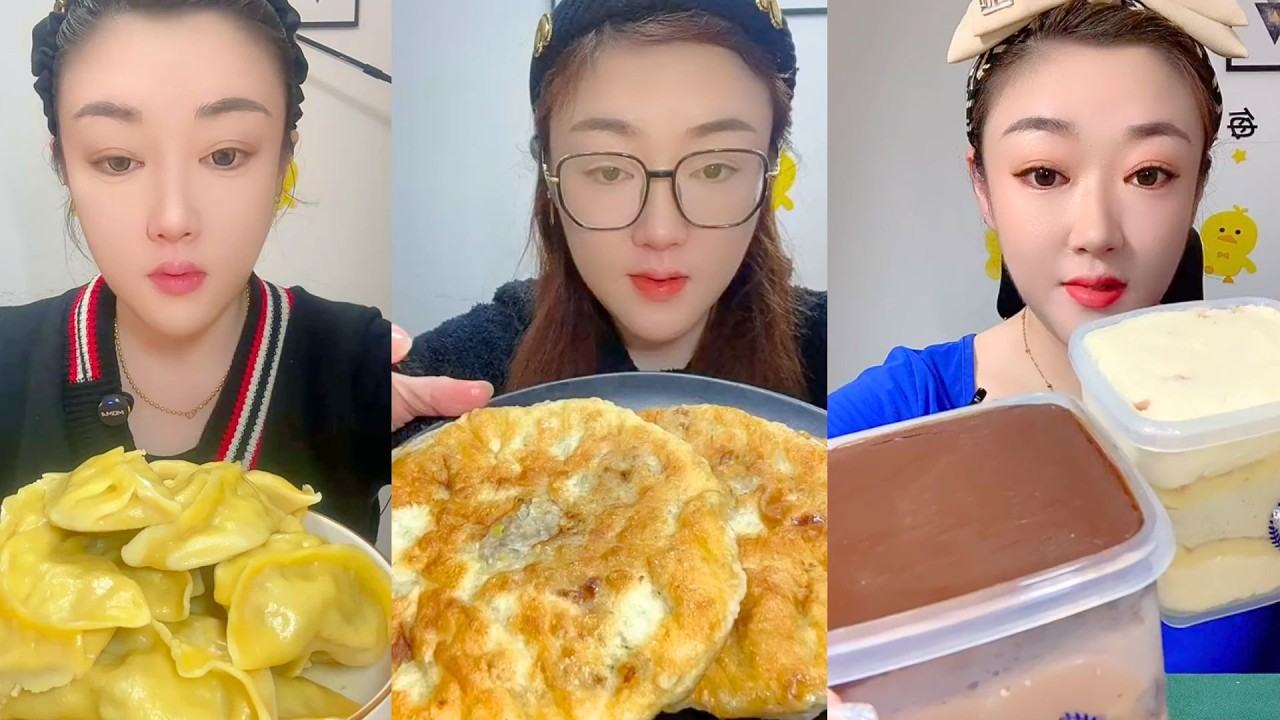 Dumplings, Crispy Fried Bread & Chocolate Dessert Mukbang Feast