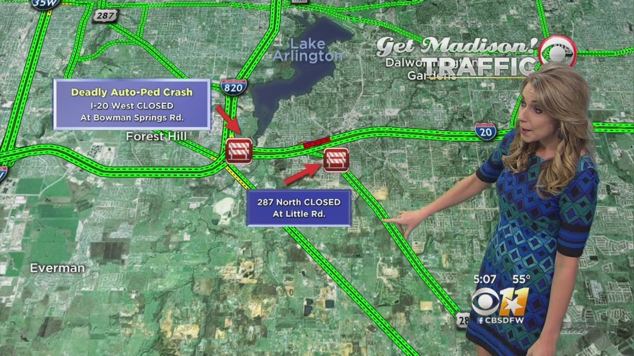 Deadly Auto-Pedestrian Crash Closes I-20 in Fort Worth