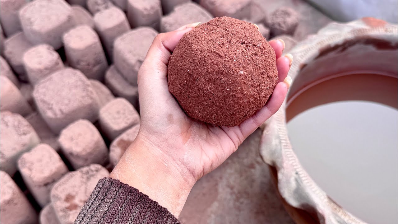 New crumbling video of dusty red sand water 💦 dry dipping || dipping then crumbling 😍❤️🔥
