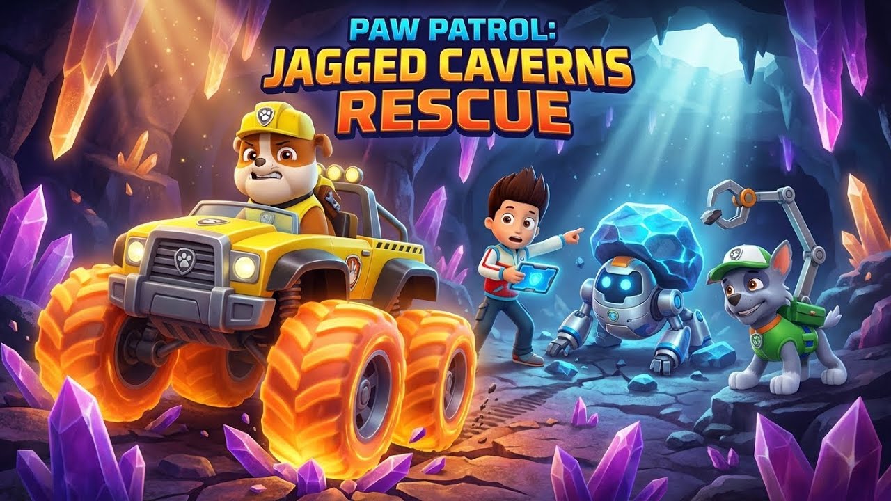 PAW Patrol: Rescue Wheels – The Cave Crawler Bot Rescue 🚜💎 | Monster Rig Cave Rescue!