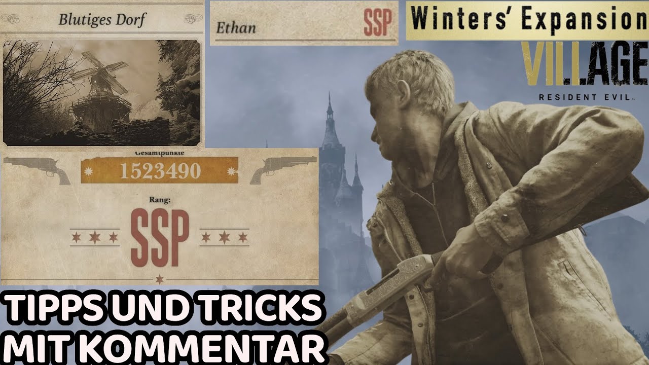 Resident Evil 8 Village Söldner Modus Blutiges Dorf Ethan Winters SSP Rang Rank Shadows of Rose DLC