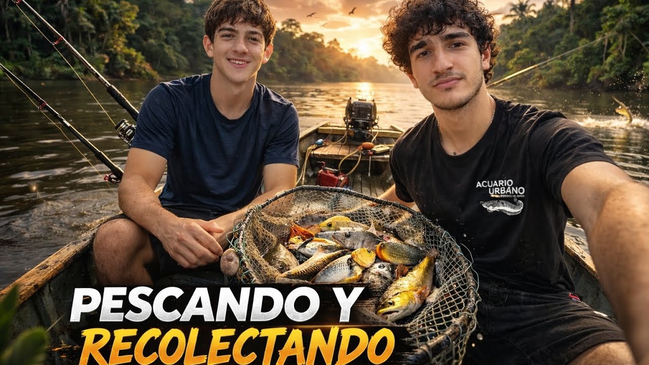 Pesca y recolección en el río dulce
