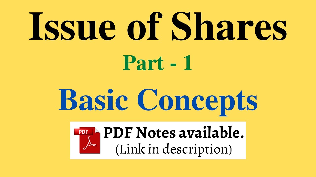 Issue of Shares - Part 1 | Basic Concepts | Tamil | Class 12 Accountancy