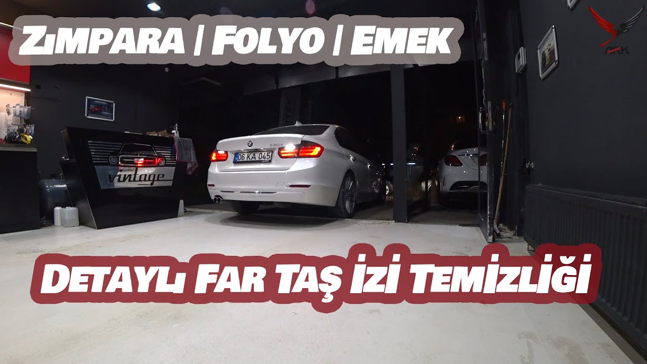 Yeni Araba İşleri : FAR TAŞ İZİ TEMİZLİĞİ | Derin Far Temizliği | BMW F30 | Vintage Detailing