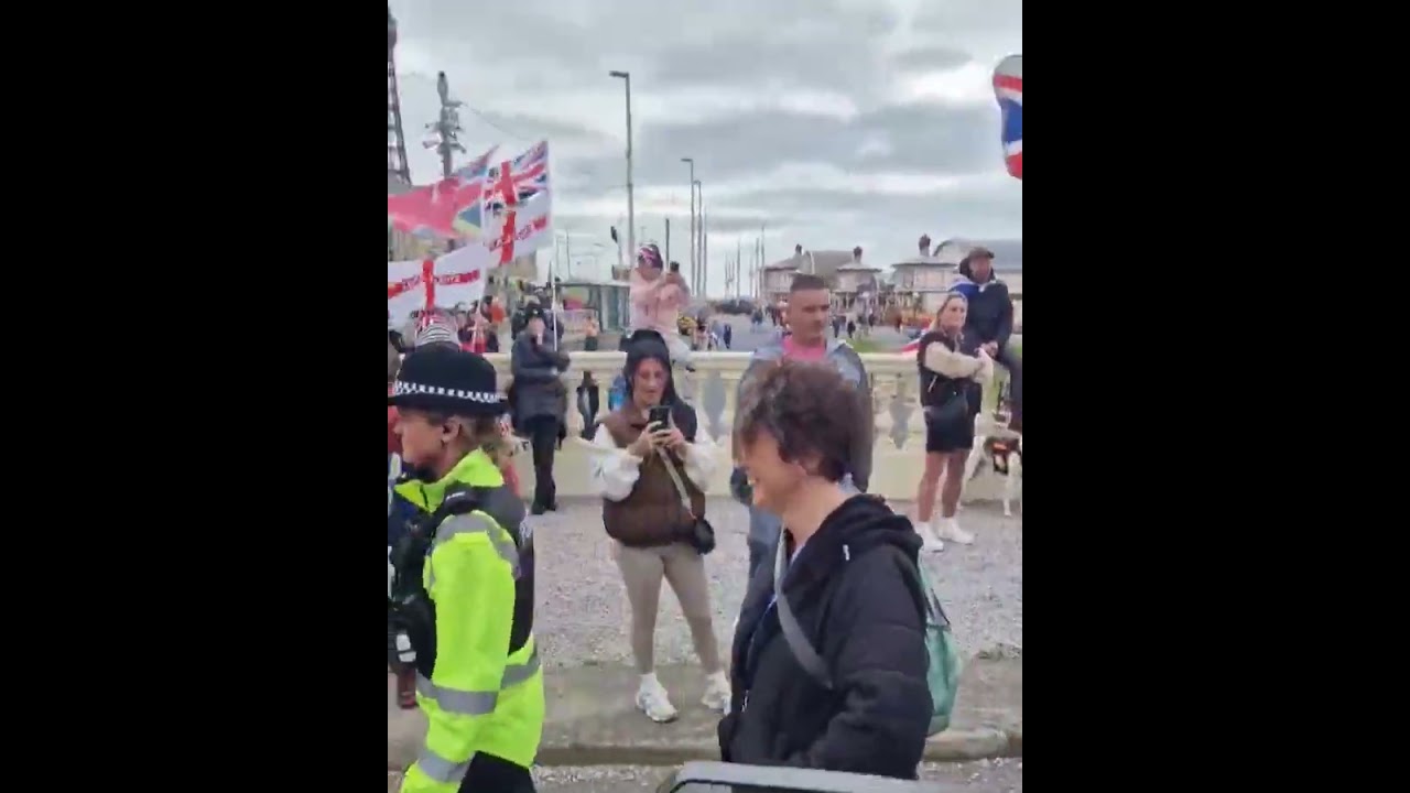 Protest against Metropole migrant hotel in Blackpool today