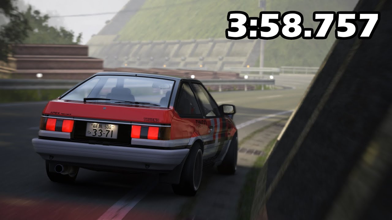 Tsuchisaka Time Attack in 3:58.757 with AE86 Tuned -- Assetto Corsa