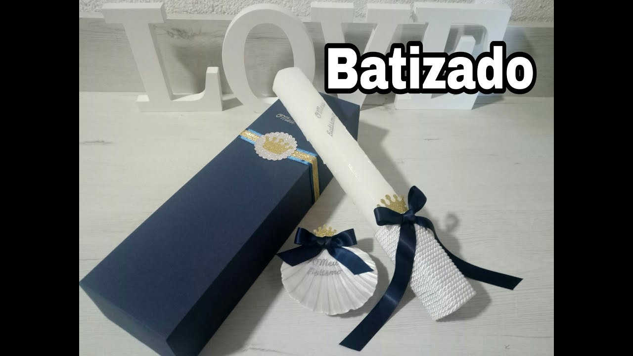 DIY - Como fazer VELA e CONCHA para batizado | Apenas Criativa