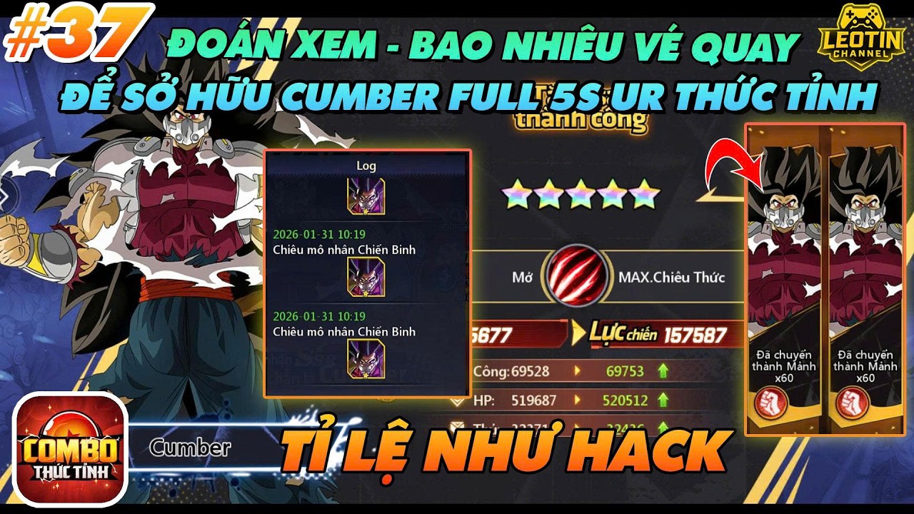 COMBO THỨC TỈNH - #37 XẢ 800   VÉ ĐỂ LÊN ĐƯỢC CUMBER 10S UR THỨC TỈNH - TRICK ĐỈNH CHỨ KO LỎ