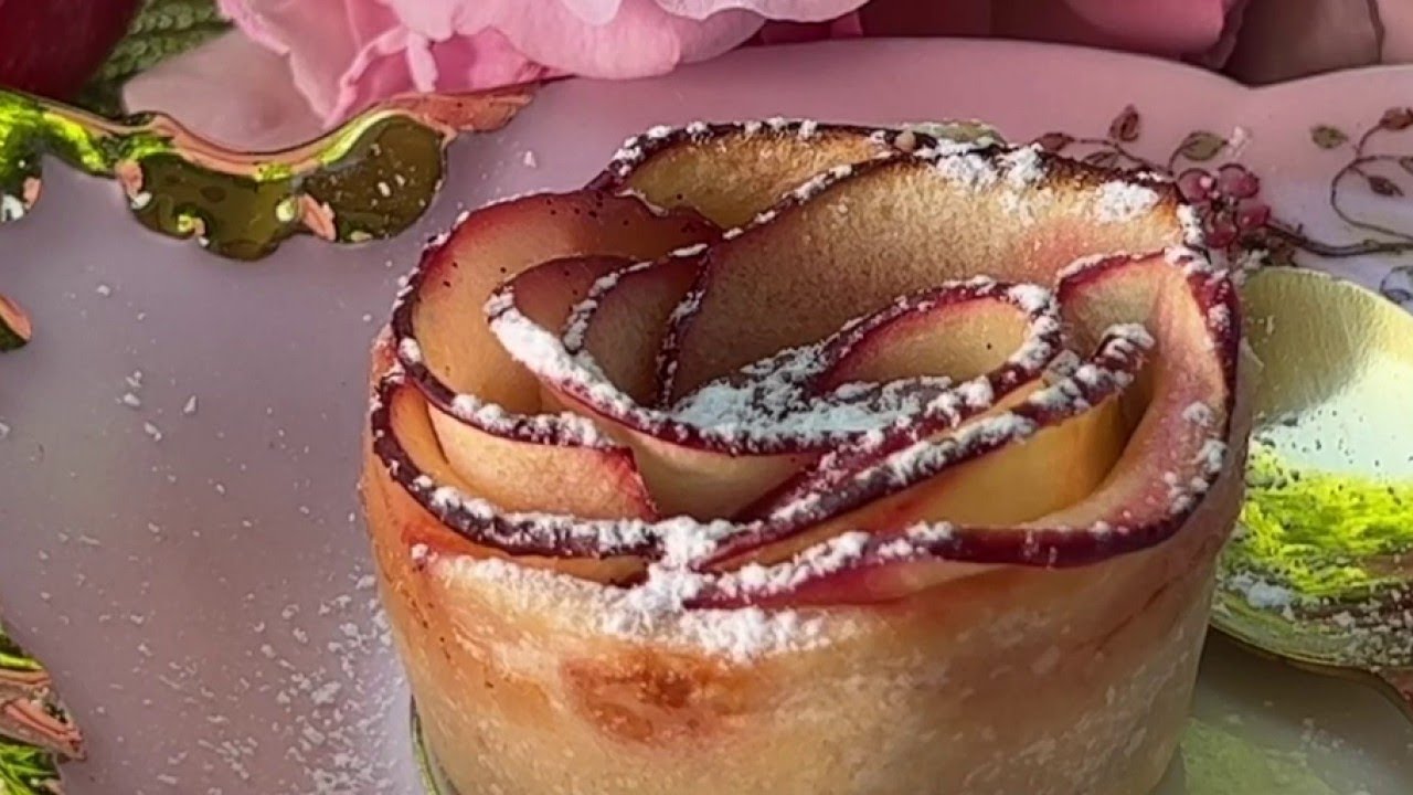 Gourmand - Tarte aux pommes en forme de rose