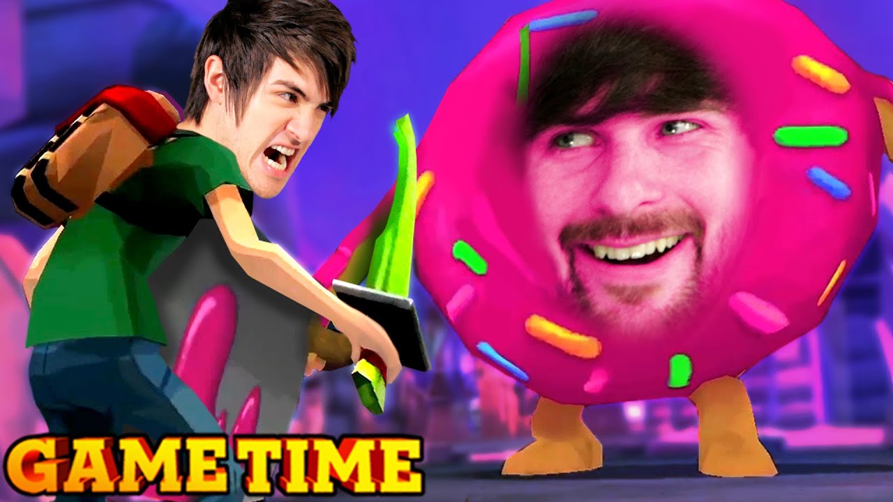MURDERING DONUTS IN FOOD BATTLE: THE GAME (Gametime w/ Smosh Games)