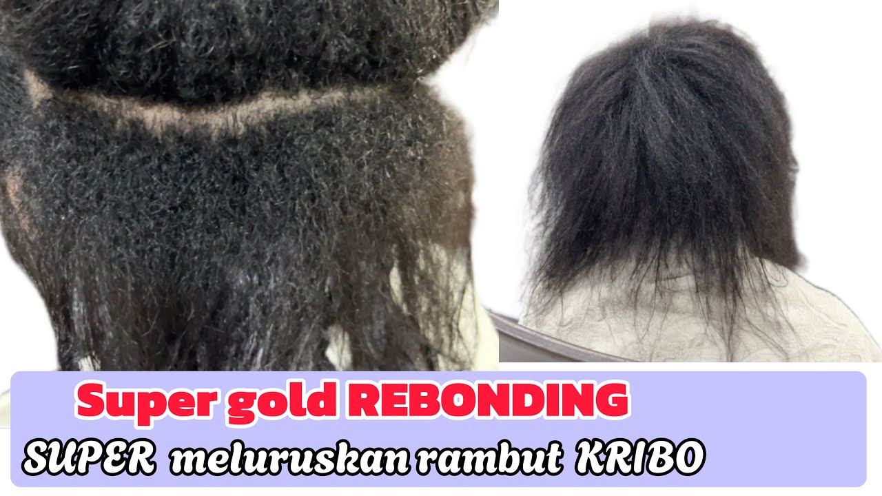 Rebonding rambut kribo afro dengan super gold makarizo