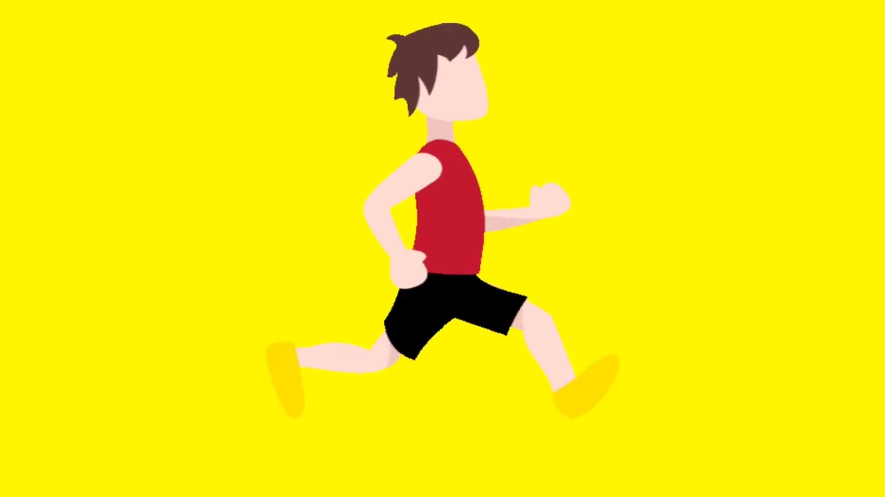 Person running (version yellow background) 