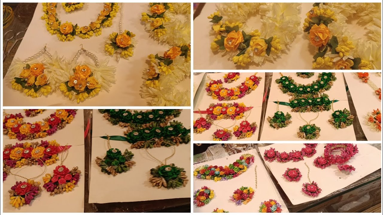 Floral Jewellery | For Mehndi, Bridal shower,  haldi , Ubtan, mayon, dholki, sangeet, shendi