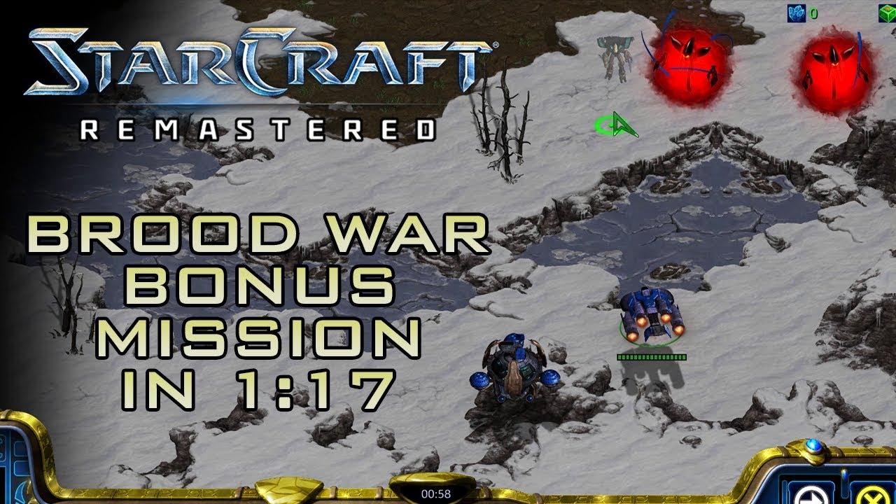 StarCraft Remastered Brood War Bonus Mission: Dark Origin (Speedrun / Walkthrough)