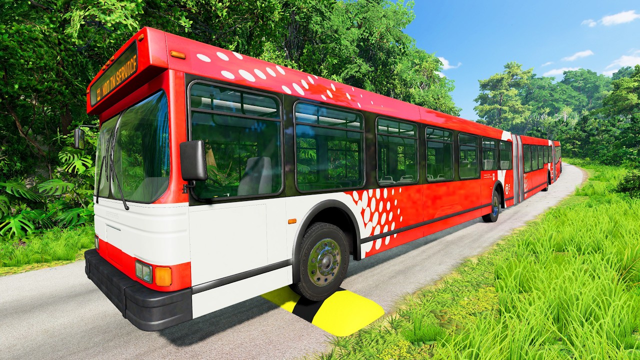 Bus Vs Massive Speed Bumps #11 - BeamNG.Drive