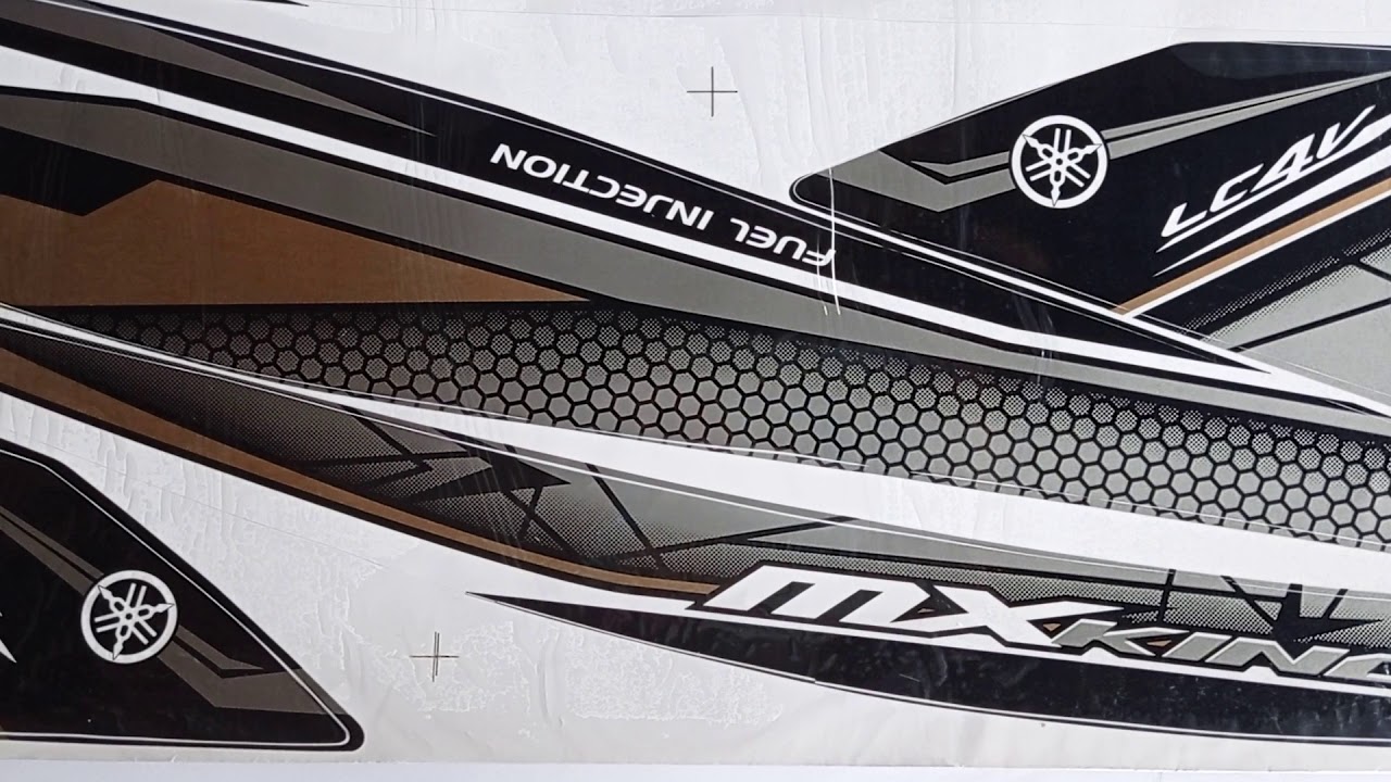 Striping Sticker Lis Variasi Motor Yamaha MX King 150   grafis, abu