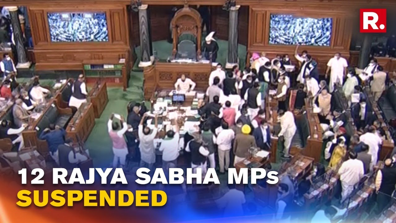 12 MPs Suspended For Rest Of Winter Session For Creating Ruckus in Parliament