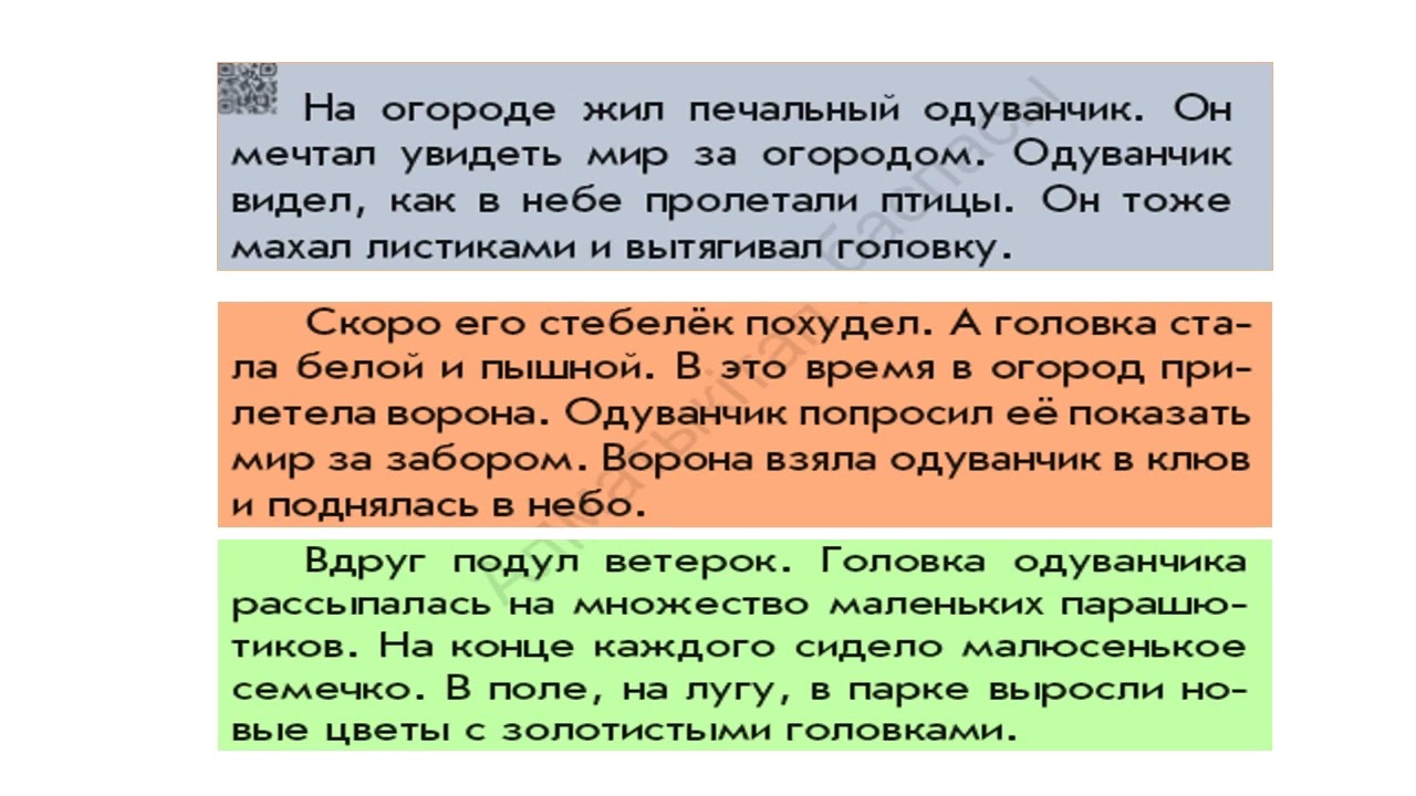Обучение грамоте 1 класс Пересказ урок 11