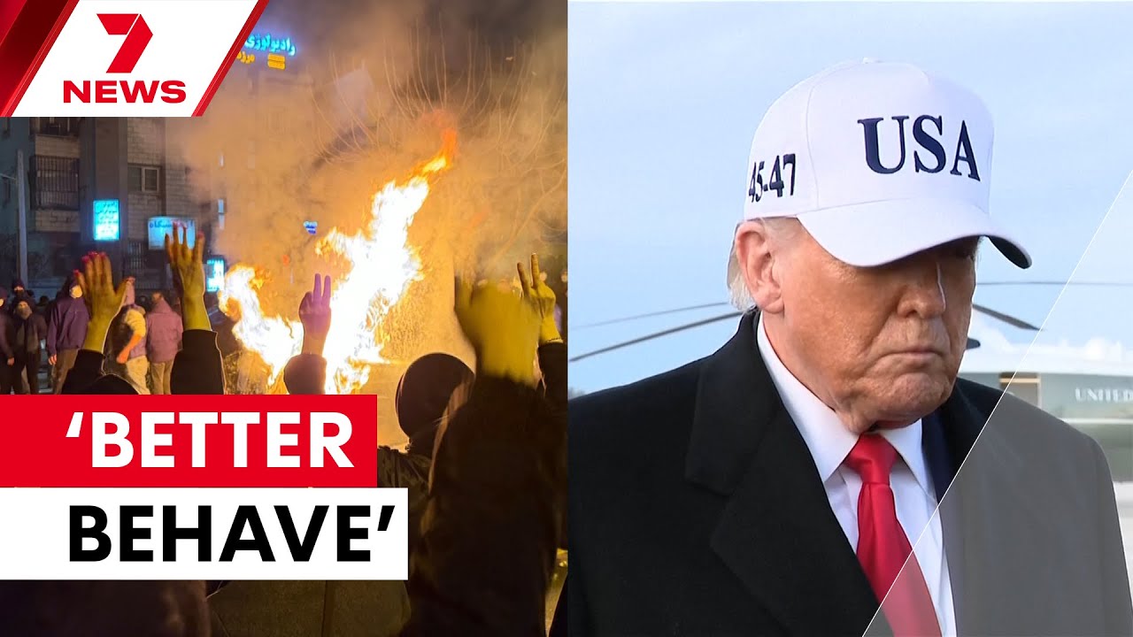 'Iran said that the last time I blew them up': Trump speaks on Iran protest crisis | 7NEWS