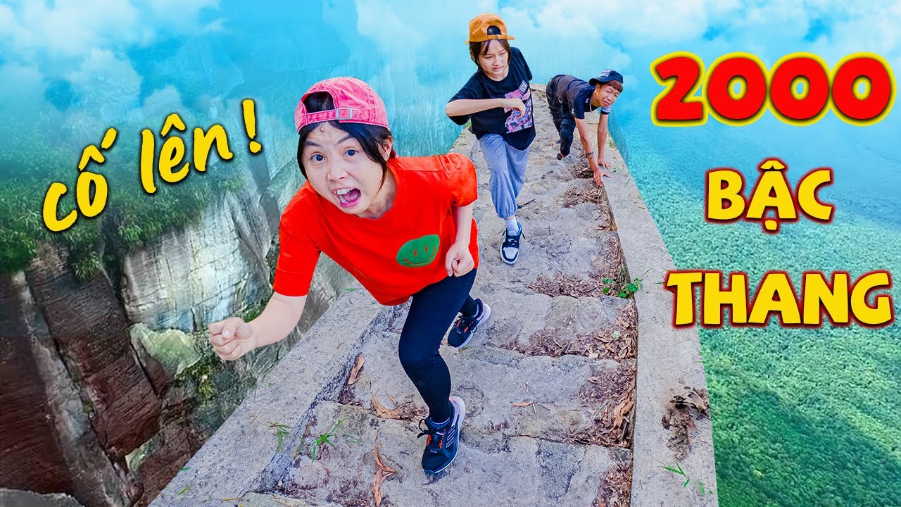 Thử Thách Leo 2000 Bậc Thang Tìm Kho Báu Xúc Xích Heo Cao Bồi 3 + 1 ❤ KN CHENO Chị Hằng