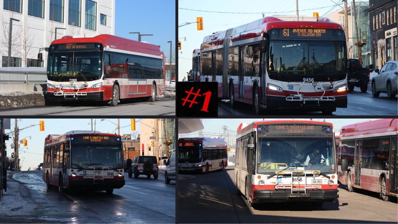 TTC Busses at Pioneer Village Station & Mount Dennis Garage