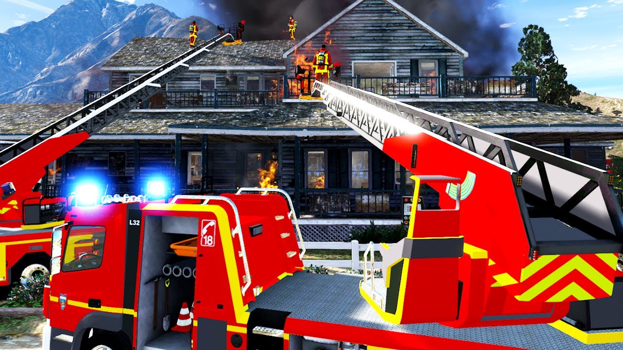 🔥GROS INCENDIE 🔥LES POMPIERS SORTENT LA GRANDE ECHELLE [GTA 5 LSPDFR]