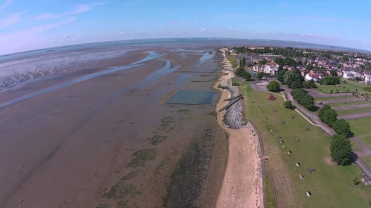 Shoeburyness East Beach aerial fly past