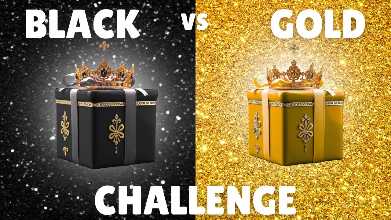 Choose Your Gift Box 🎁 | Black 🖤 vs Gold 💛 | 2 Mystery Boxes Challenge