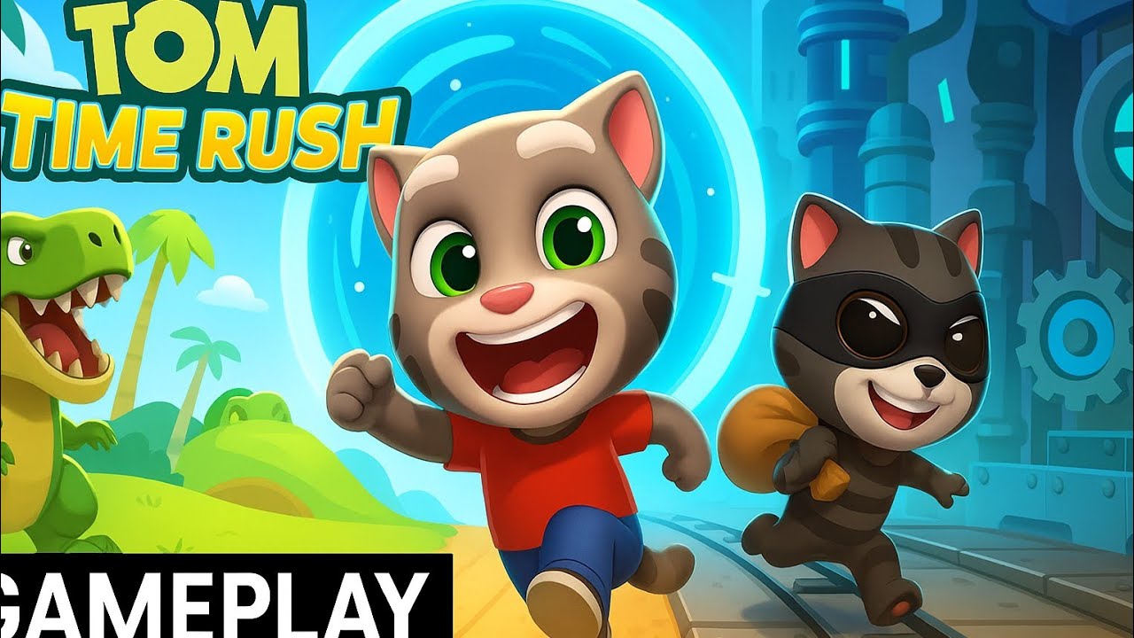 Tom’s Epic Time Chase! 🚨 Time Machine + Dinosaur World + Future Tech in Tom Time Rush!