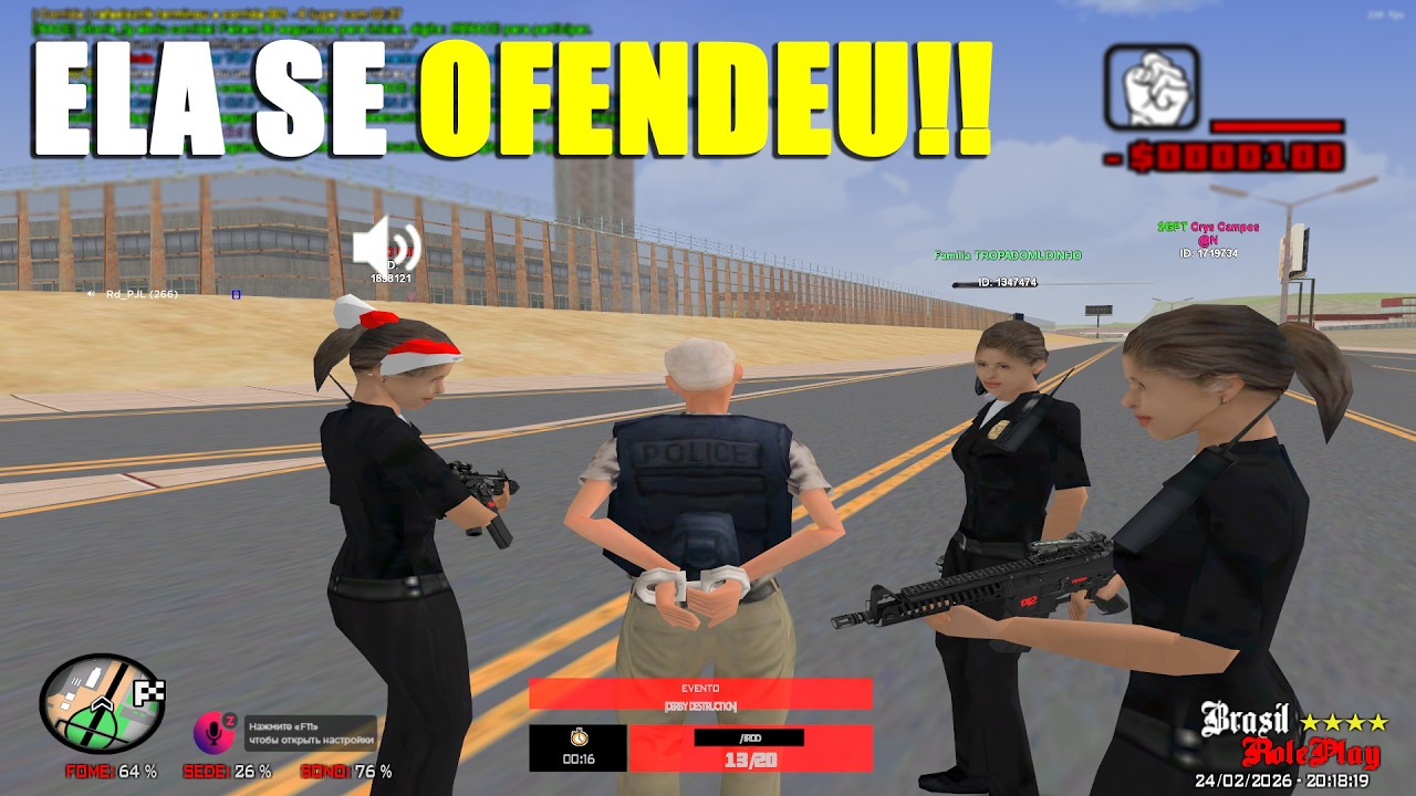 PROBLEMA COM A PM MULHER NO BRASIL ROLEPLAY - GTA SAMP RP