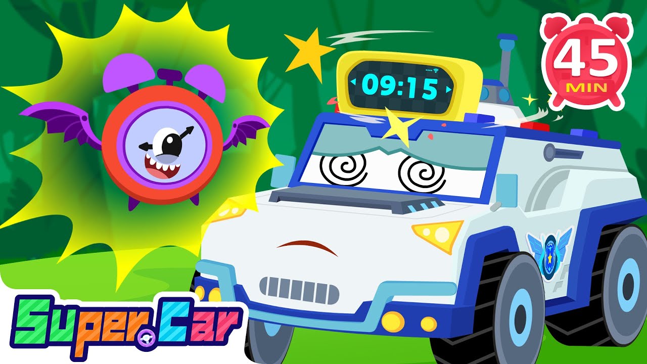 The Rebellious Clock | What Time Is It? | Super Cars Team Up! | Fun Kids Cartoons & Songs