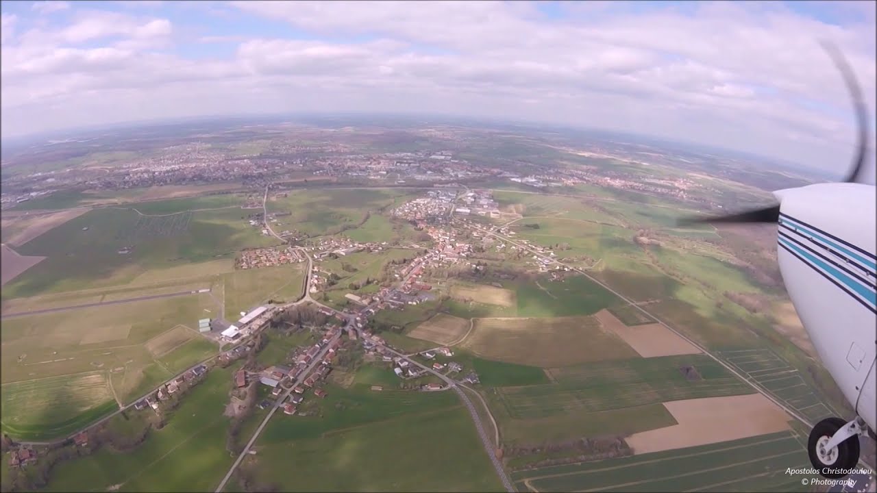 LFGT - Sarrebourg, arrivée par le sud, intégration et atterrissage piste 22