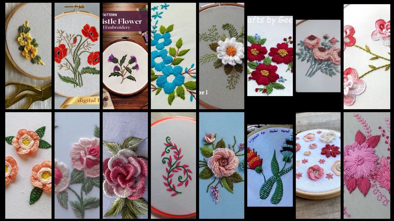 Stunning Floral Hand Embroidery Ideas for Beginners 🌺