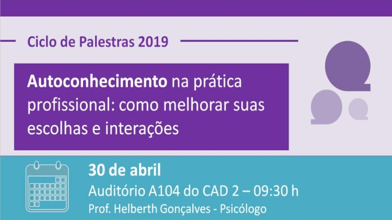 Palestra: Autoconhecimento na prática profissional. PRORH / UFMG
